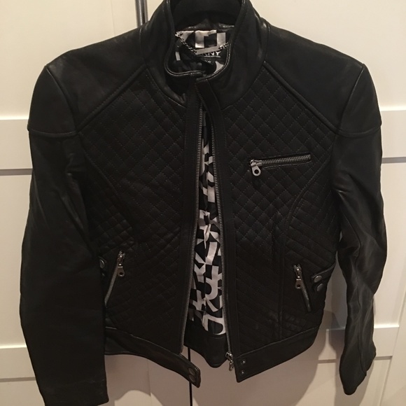 DKNY Leather Jacket - Picture 1 of 10